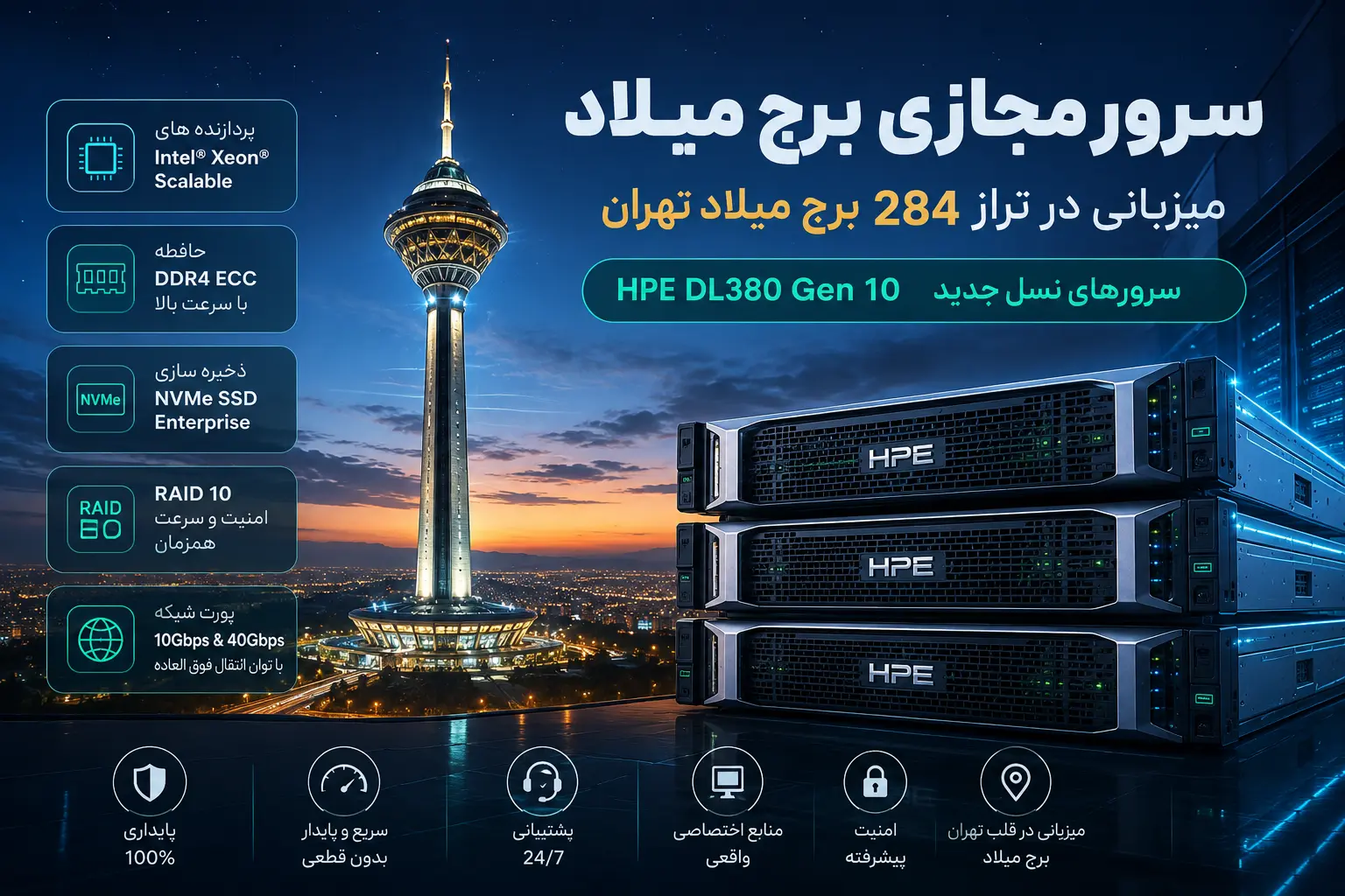سرور مجازی برج میلاد