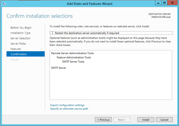 نصب و کانفیگ SMTP داخلی در Windows Server 2012 8 میل سرور ویندوز 2012