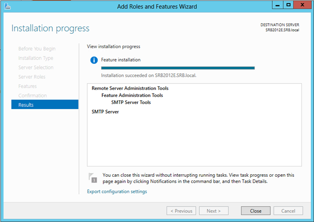 نصب و کانفیگ SMTP داخلی در Windows Server 2012 9 نصب SMTP در ویندوز سرور