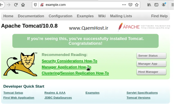 نصب Apache Tomcat 10 در CentOS 7/8 و راکی لینوکس 8