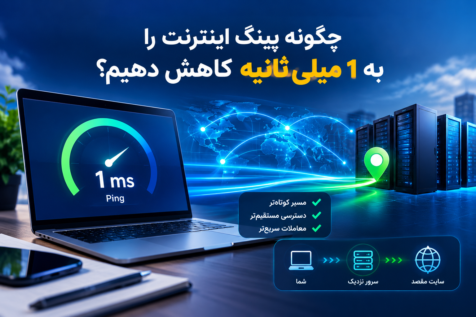 چگونه پینگ اینترنت را به 1 میلی ثانیه کاهش دهیم؟ 2 چگونه پینگ اینترنت را به 1 میلی ثانیه کاهش دهیم؟